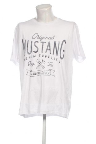 Tricou de bărbați Mustang, Mărime XXL, Culoare Alb, Preț 101,97 Lei