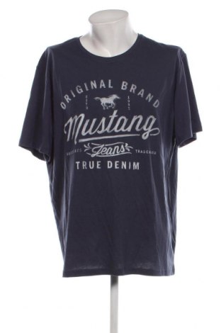 Męski T-shirt Mustang, Rozmiar 3XL, Kolor Niebieski, Cena 82,63 zł