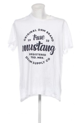 Ανδρικό t-shirt Mustang, Μέγεθος XXL, Χρώμα Λευκό, Τιμή 15,98 €