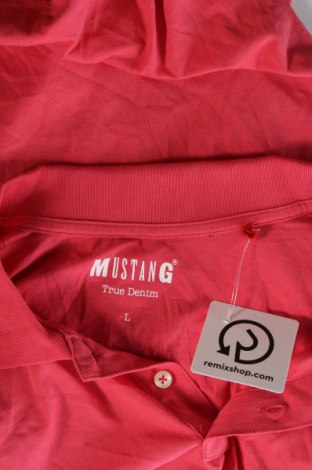 Męski T-shirt Mustang, Rozmiar L, Kolor Różowy, Cena 44,78 zł