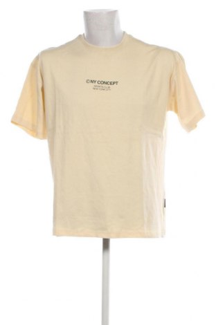 Męski T-shirt NY Concept, Rozmiar L, Kolor Beżowy, Cena 82,63 zł