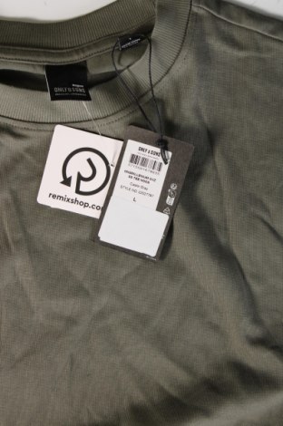 Ανδρικό t-shirt Only & Sons, Μέγεθος L, Χρώμα Πράσινο, Τιμή 10,82 €