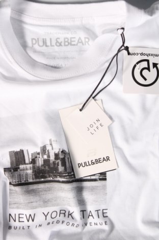Męski T-shirt Pull&Bear, Rozmiar XS, Kolor Biały, Cena 55,97 zł