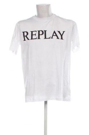 Męski T-shirt Replay, Rozmiar XL, Kolor Biały, Cena 191,91 zł