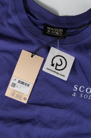 Męski T-shirt Scotch & Soda, Rozmiar L, Kolor Fioletowy, Cena 105,55 zł