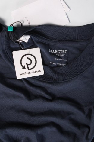 Ανδρικό t-shirt Selected Homme, Μέγεθος S, Χρώμα Μπλέ, Τιμή 15,18 €