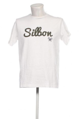 Męski T-shirt Silbon, Rozmiar L, Kolor Biały, Cena 149,27 zł