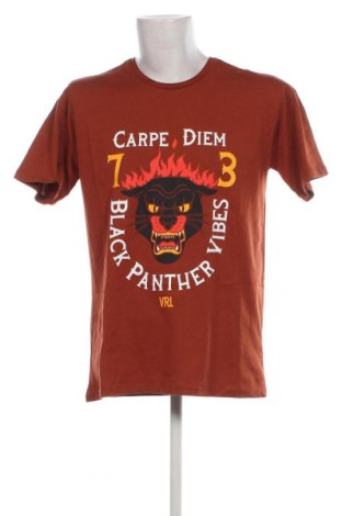 Ανδρικό t-shirt Viral Vibes, Μέγεθος L, Χρώμα Καφέ, Τιμή 11,19 €