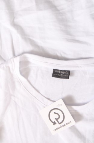 Herren T-Shirt Watson's, Größe M, Farbe Weiß, Preis 9,25 €