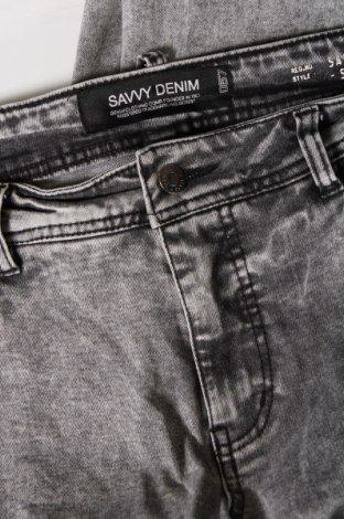 Blugi de bărbați Savvy Denim, Mărime L, Culoare Gri, Preț 67,44 Lei