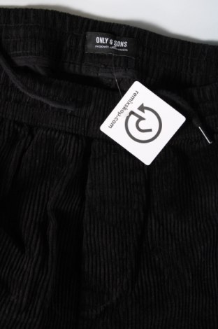Ανδρικό κοτλέ παντελόνι Only & Sons, Μέγεθος XL, Χρώμα Μαύρο, Τιμή 8,97 €