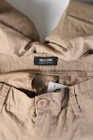 Pantaloni scurți de bărbați Only & Sons, Mărime XL, Culoare Bej, Preț 125,00 Lei