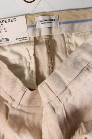 Pantaloni de bărbați Jack & Jones, Mărime L, Culoare Bej, Preț 325,66 Lei