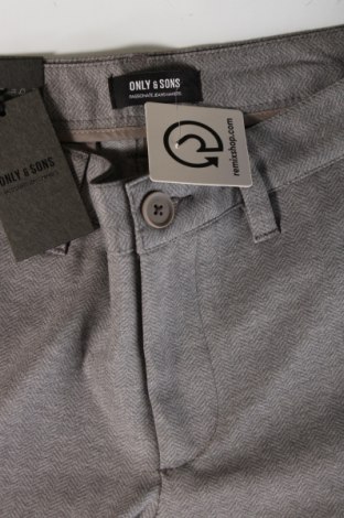 Ανδρικό παντελόνι Only & Sons, Μέγεθος M, Χρώμα Γκρί, Τιμή 12,33 €
