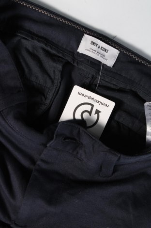 Pantaloni de bărbați Only & Sons, Mărime S, Culoare Albastru, Preț 33,39 Lei