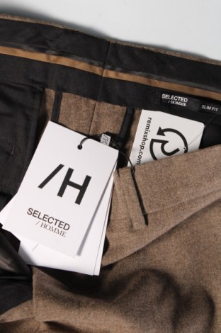 Pantaloni de bărbați Selected Homme, Mărime L, Culoare Maro, Preț 159,87 Lei