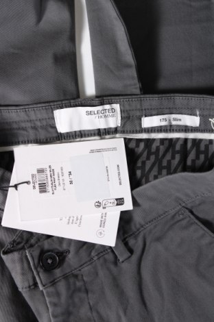 Pantaloni de bărbați Selected Homme, Mărime M, Culoare Gri, Preț 177,63 Lei