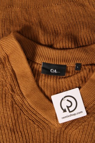 Мъжки пуловер C&A, Размер L, Цвят Кафяв, Цена 11,60 лв.