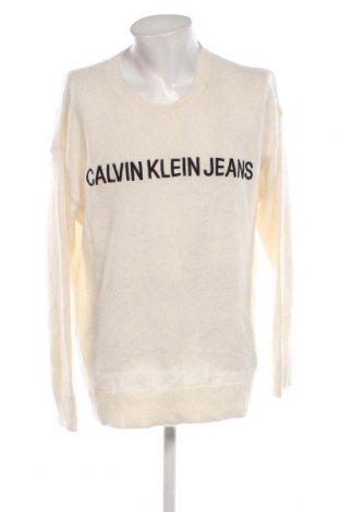 Męski sweter Calvin Klein, Rozmiar XL, Kolor ecru, Cena 236,05 zł