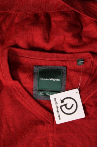 Мъжки пуловер Charles Vogele, Размер L, Цвят Червен, Цена 17,11 лв.