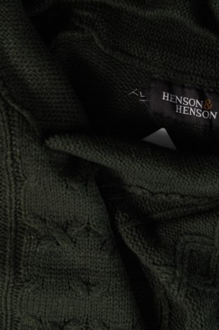 Мъжки пуловер Henson & Henson, Размер L, Цвят Зелен, Цена 17,98 лв.