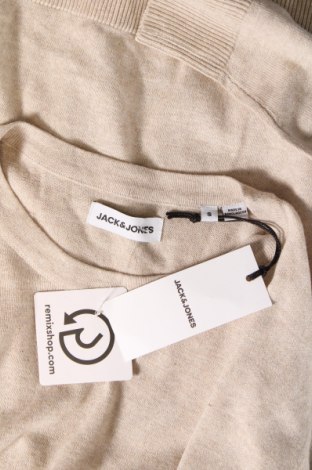 Herrenpullover Jack & Jones, Größe S, Farbe Beige, Preis 15,99 €