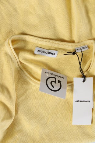 Ανδρικό πουλόβερ Jack & Jones, Μέγεθος L, Χρώμα Κίτρινο, Τιμή 29,09 €