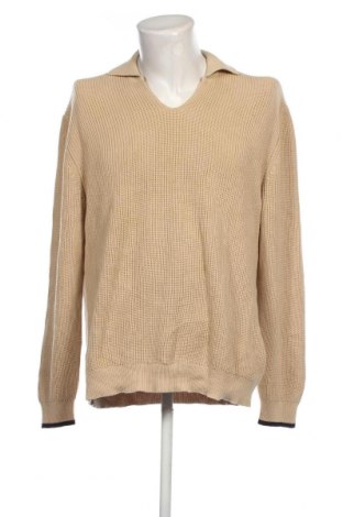 Мъжки пуловер Massimo Dutti, Размер XL, Цвят Бежов, Цена 55,80 лв.