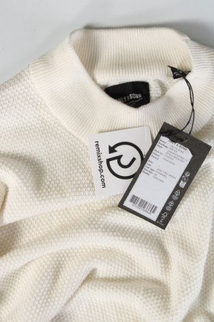 Herrenpullover Only & Sons, Größe L, Farbe Weiß, Preis € 12,80