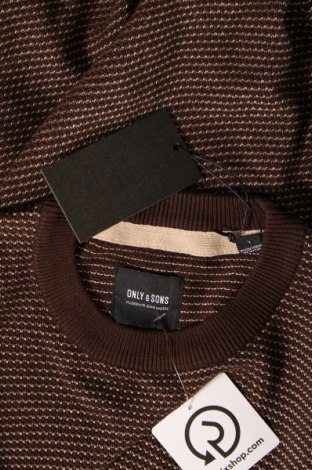 Herrenpullover Only & Sons, Größe L, Farbe Braun, Preis 13,51 €