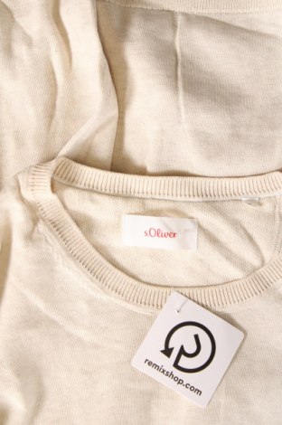 Мъжки пуловер S.Oliver, Размер XL, Цвят Бежов, Цена 21,08 лв.