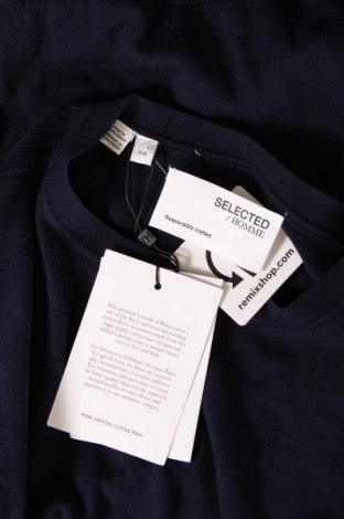 Ανδρικό πουλόβερ Selected, Μέγεθος S, Χρώμα Μπλέ, Τιμή 46,90 €