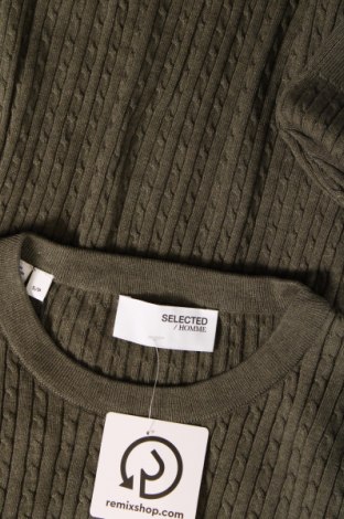 Męski sweter Selected Homme, Rozmiar S, Kolor Zielony, Cena 133,41 zł