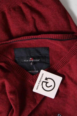 Мъжки пуловер Via Cortesa, Размер L, Цвят Червен, Цена 17,98 лв.
