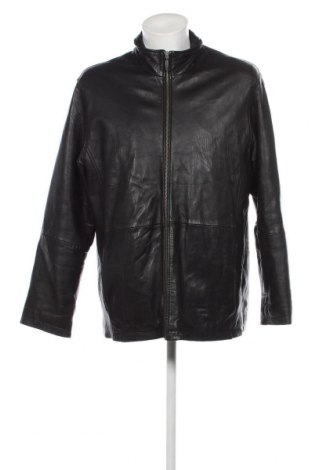Ανδρικό δερμάτινο μπουφάν, Μέγεθος XL, Χρώμα Μαύρο, Τιμή 59,57 €
