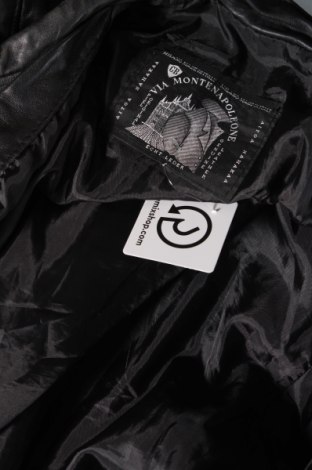 Ανδρικό δερμάτινο μπουφάν, Μέγεθος M, Χρώμα Μαύρο, Τιμή 59,57 €