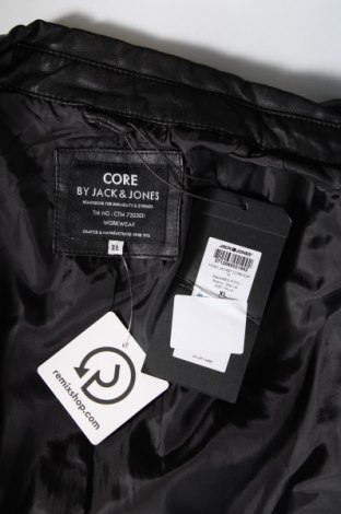 Férfi bőrdzseki Core By Jack & Jones, Méret XL, Szín Fekete, Ár 21 691 Ft