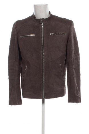 Herren Lederjacke Core By Jack & Jones, Größe L, Farbe Grau, Preis 112,57 €