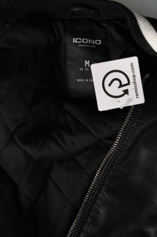 Herren Lederjacke ICONO, Größe M, Farbe Schwarz, Preis 34,10 €