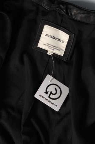 Geacă de piele pentru bărbati Jack & Jones, Mărime L, Culoare Negru, Preț 450,66 Lei