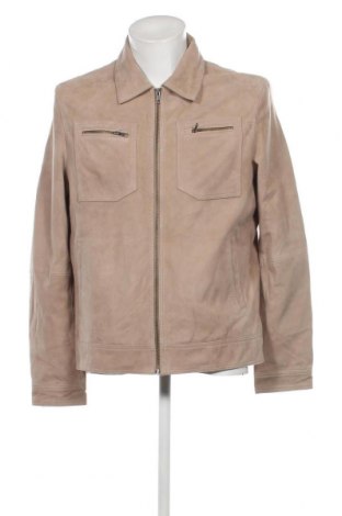 Herren Lederjacke Jack & Jones, Größe L, Farbe Beige, Preis € 162,57