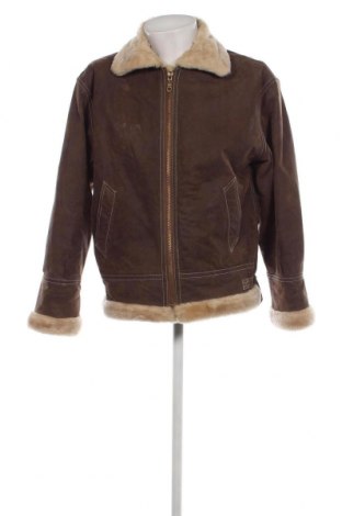Pánska kožená bunda  Mangoon, Veľkosť L, Farba Hnedá, Cena  57,64 €