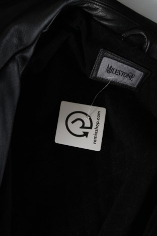 Ανδρικό δερμάτινο μπουφάν Milestone, Μέγεθος L, Χρώμα Μαύρο, Τιμή 69,90 €