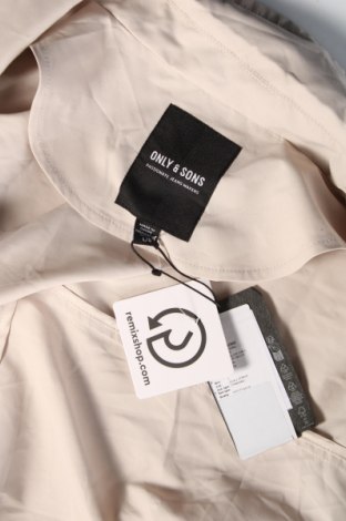 Ανδρικά παλτό Only & Sons, Μέγεθος L, Χρώμα Εκρού, Τιμή 21,24 €