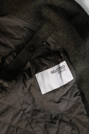 Мъжко палто Selected Homme, Размер L, Цвят Зелен, Цена 182,65 лв.