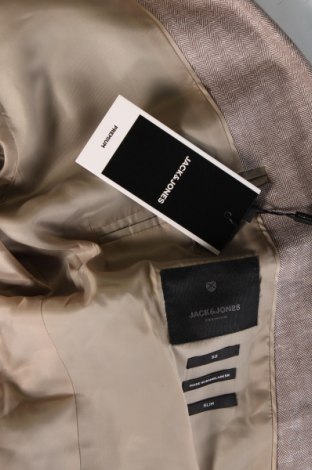 Ανδρικό σακάκι Jack & Jones PREMIUM, Μέγεθος L, Χρώμα  Μπέζ, Τιμή 28,76 €