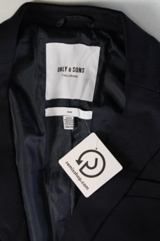 Ανδρικό σακάκι Only & Sons, Μέγεθος XXS, Χρώμα Μπλέ, Τιμή 15,15 €