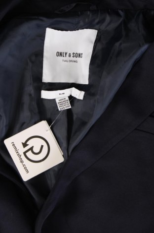 Ανδρικό σακάκι Only & Sons, Μέγεθος XXS, Χρώμα Μπλέ, Τιμή 20,57 €
