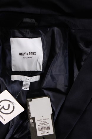 Ανδρικό σακάκι Only & Sons, Μέγεθος M, Χρώμα Μπλέ, Τιμή 15,15 €