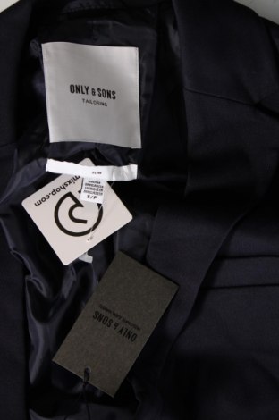 Ανδρικό σακάκι Only & Sons, Μέγεθος S, Χρώμα Μπλέ, Τιμή 15,15 €